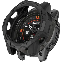 Чохол-бампер DK CDK для Garmin Epix (Gen 2) 47mm Силікон Outlines (018565) (black)