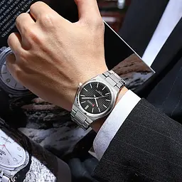 Годинник наручний Curren 8439G Silver Black Silver (18692) - мініатюра 3
