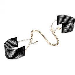 Браслети-наручники Desir Metallique чорні Bijoux Indiscrets