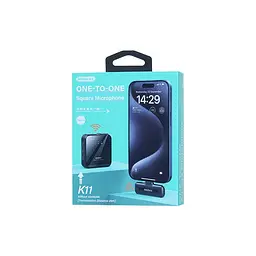 Бездротова мікрофонна система "REMAX 1 in 1 Square microphone K11" Type-c - мініатюра 6