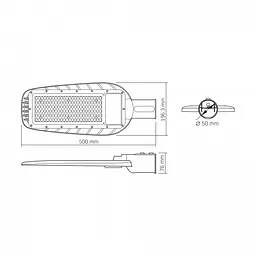 Ліхтар вуличний Videx LED IP65 100W 10000Lm 5000K (VL-SLE16-1005) - мініатюра 7