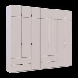 Розпашна Шафа для одягу Doros Лукас Кашемір 3+4 ДСП 280х50х240 (42005120) - мініатюра 6