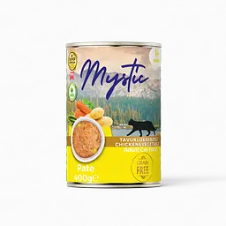 Повнораціонний вологий корм Mystic для дорослих котів паштет з куркою та гарніром 400гр