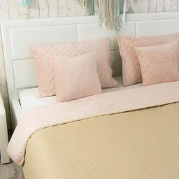 Подушка Руно 40х40 декоративна Apricot ромб (311.55_Apricot ромб) - мініатюра 4