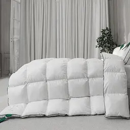 Ковдра пухова MirSon Imperial Style, зимова, 220х200 см, біла із зеленим кантом - мініатюра 5