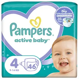 Підгузки Pampers Active Baby Maxi Розмір 4 (9-14 кг) 46 шт (8001090949097)