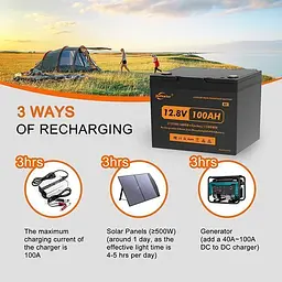 Акумулятор JSDsolar LiFePO4 12V [12.8V/100Ah/1280Wh] [JSDS12100LED] [152899] - мініатюра 8