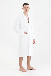 Халат махровий unisex Lotus Home - Basic Line white XL - мініатюра 4