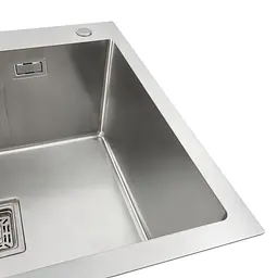Кухонна мийка Platinum Handmade НSB з нержавіючої сталі 3 мм прямокутна 60x50x23 см (SP000037018) - мініатюра 3