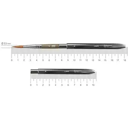 Пензель мікс соболь/синтетика круглий TRAVEL BRUSH LAKE 178 № 6 коротка ручка Rosa