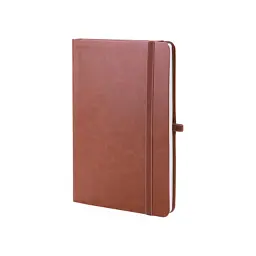 Книга записна Optima Nebraska А5, м'яка обкладинка, гумка, білий блок, лінія, коричнева (O20124-07)