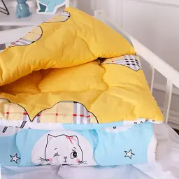 Набір антиалергенний MirSon зима Kids Time 20-0044 Cats and bunnies 140x205 см бавовна: ковдра з подушкою (2200009666476) - мініатюра 5