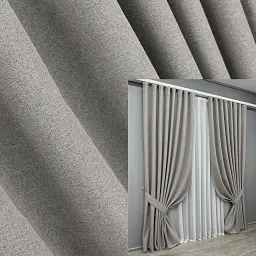 Комплект штор VR-Textil Ashen Night блэкаут 2 шт 150x290 см кофейно-серый (1848ш)