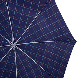 Жіноча складана парасолька механічна Happy Rain 100 см синя - мініатюра 3