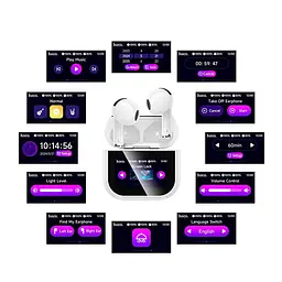 Бездротові навушники Hoco EW82 Sparkle true wireless touch screen BT headset, BT5.4, 30mAh, 300mAh, 4h, white - мініатюра 5