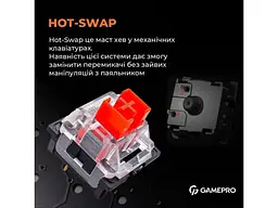 Клавіатура GamePro MK130 Outemu Red Hot-Swap Switch Black (MK130R) - мініатюра 11