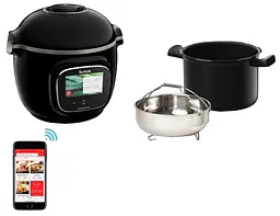 Мультиварка-скороварка Cook4me Touch, 1600Вт, чаша-6л, сенсорне керув., 13 програм, метал/плас Tefal kuh0015006 - мініатюра 7
