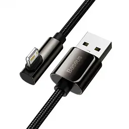 Кабель Baseus Legend Series Elbow Fast Charging Data Cable USB to Lightning 2.4A 2m CALCS-А01 Black - мініатюра 2
