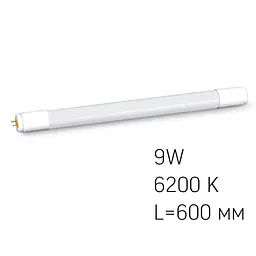 Лампа світлодіодна Videx LED матова T8b 9W 0.6M 6200K (VL-T8b-09066) - мініатюра 2