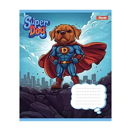 Зошит 1 вересня Super Dog А5 12 аркушів лінія (768253), в асортименті - мініатюра 4