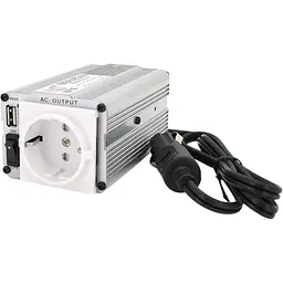 Інвертор напруги Mervesan MSI-15012 ((150W)), 12/220V, approximated, 1Shuko, USB, клеми + затискачі, Box, Q24