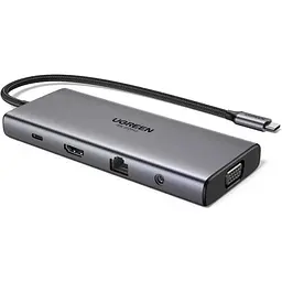 Док-станція USB3.2 Type-C - - HDMI 4K60Hz/1xUSB-A3.2/1xUSB-A3.1/2xUSB-C3.2/VGA/RJ45/SD/TF+3.5mm CM639 (45520)