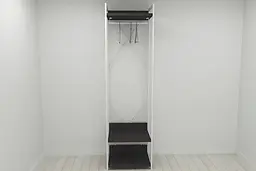 Шафа Гардероб Уні секція 1 серії Коннект Ferrum-decor 220x60x50см Білий метал ДСП Венге Магія 32 мм (FRD-104508)