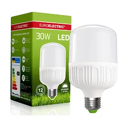 Лампочка EUROELECTRIC Plastic 30W E27 4000K 220V (LED-HP-30274(P)) - мініатюра 2