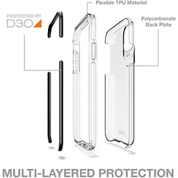 Протиударний чохол Gear4 Piccadilly D3O для iPhone 12 Pro Max (6.7") Black + Прозорий (702006066) - мініатюра 5