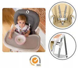 Стільчик для годування Lionelo Linn Plus Beige - мініатюра 4