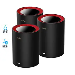 Маршрутизатор WiFi Mesh-система WiFi 6 2.5G Cudy M3000 Black (3-Pack) 3 штуки дводіапазонні AX3000 (73-00510) - мініатюра 1