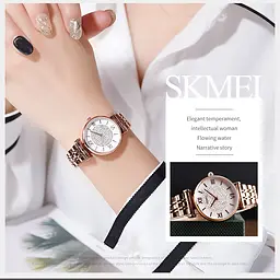 Жіночий класичний годинник Skmei 1533 Золотистий - мініатюра 9