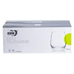 Набір склянок Deli Glassware 6 штук по 350 мл, прозорий TS Kitchen HP559 - мініатюра 3