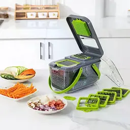 Овочерізка мультислайсер AND1536 Vegetable Cutter - ручний подрібнювач для овочів, фруктів, салатів і домашньої нарізки - мініатюра 6