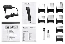 Машинка для стриження Moser Wahl Hybrid Clipper, від мережі, вібраційний мотор, насадок-8, сталь, чорний - мініатюра 3