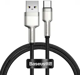 Кабель Baseus Cafule Series Metal Data Cable USB to Type-C 66W 1m Black