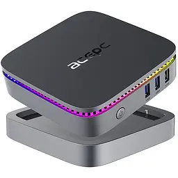 Міні-ПК Acepc PicoBox Pro AK1 / Intel N95 / RAM 8GB / SSD 256GB / LAN / Wi-Fi / Bluetooth / Windows 11 Pro (без ключа) / Сірий