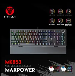 Механічна ігрова клавіатура Fantech MK-853V2 Black Red Switch MARCOS Mechanical Eng/Укр/Рус - мініатюра 5