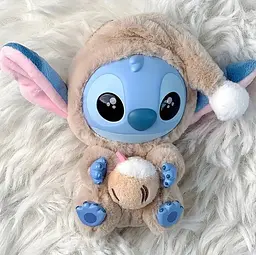 Іграшка сюрприз м'який брелок Лабубу Стич 15см lububu Stitch Eat Something Before Sleep Series лялька для сумки - мініатюра 2