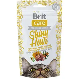 Ласощі для котів Brit Care Functional Snack Shiny Hair для шкіри та шерсті 50 г
