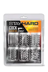 Насадка на пеніс Blush Stay Hard Cock Sleeve Kit, 6 шт. (прозорий) - мініатюра 2