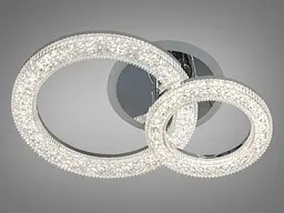 Стельовий світильник LED Diasha 2203/2HR, 42W, 3200K-6500K, хром, сучасний стиль, смарт з пультом - мініатюра 2