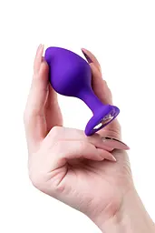 Анальна пробка ToDo Anal Plug Diamond Heart 8 см (фіолетовий) - мініатюра 5