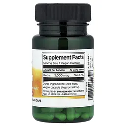 Біотин Swanson Biotin 5000 mcg 30 капсул - мініатюра 2