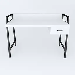 Письмовий стіл Ferrum-decor 750x1200x600 Чорний метал ДСП Біле 32 мм (FRD-103443)