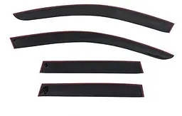 Дефлектори вікон вітровики для Mitsubishi Outlander XL 2007-2012 Скотч 3M Voron Glass - мініатюра 3
