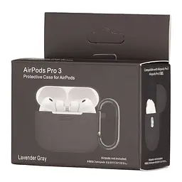Чохол Silicone Case 1,2mm for AirPods Pro 3 Лавандовий Сірий - мініатюра 2