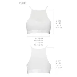 Спортивний топ з прозорою вставкою Passion PS006 TOP M, white - мініатюра 5