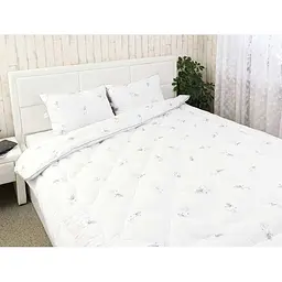 Набір ковдра та дві подушки Руно Silver Swan штучний лебединий пух 200х220 см білий (925.52_Silver Swan_demi) - мініатюра 3