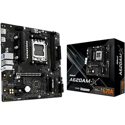 Материнська плата ASRock A620AM-X (AM5/A620A, 2xDDR5, PCIex16, DP/HDMI, 4xSATA, 2xM.2, 2.5GLan, 8ch, mATX) - мініатюра 5